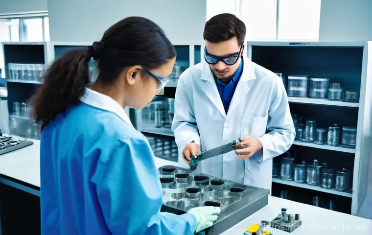 건설재료시험 자격증 시험 난이도 분석 - **Prompt:** A diverse group of young and engaged civil engineering material testers, both male and f...