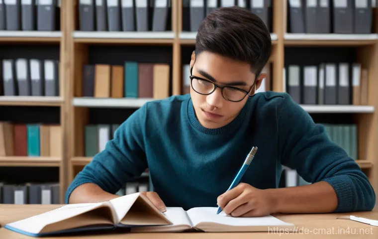 건설재료시험기사 시험 공부 스케줄 - **Prompt:** A focused young adult, of neutral gender, sitting at a clean, well-organized study desk....