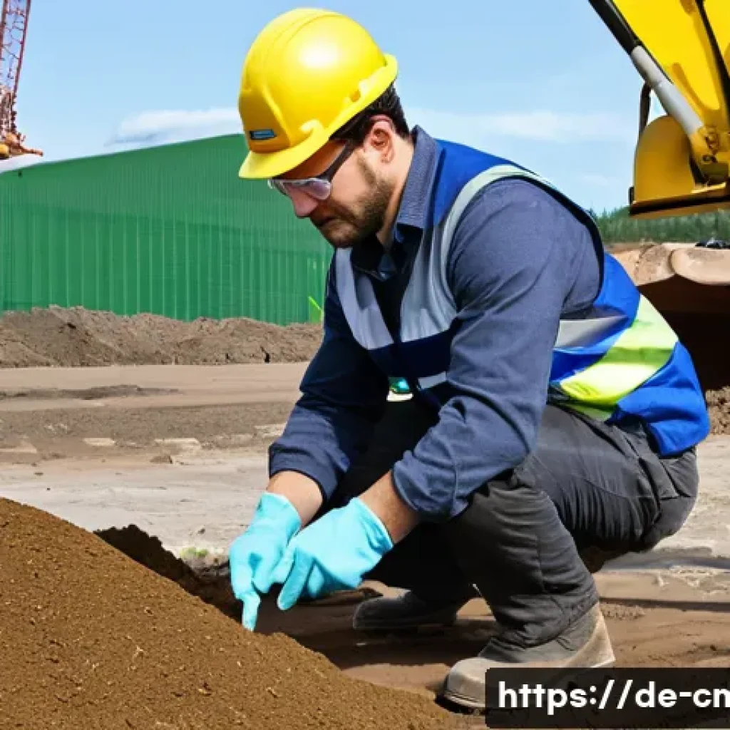 건설재료시험기사 실기시험 모범 답안 - **Prompt:** A highly focused, professional German construction material tester (Baustoffprüfer), app...