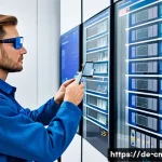 Home 18 건설재료시험기사의 자격 갱신 요건 - A professional construction material tester in a modern German laboratory environment, wearing safet...